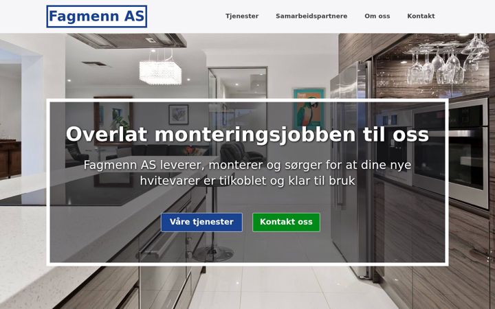 Screenshot of fagmenn.as