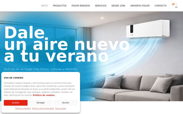 Screenshot of fagorcomfortsolutions.es