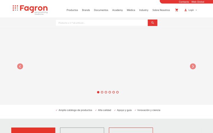 Screenshot of fagron.es