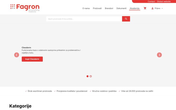 Screenshot of fagron.hr