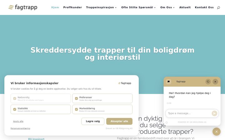 Screenshot of fagtrapp.no