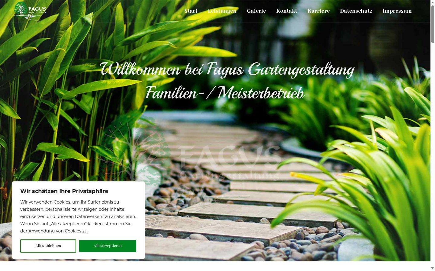 Screenshot van de toestemmingsbanner zoals getoond vóór enige interactie