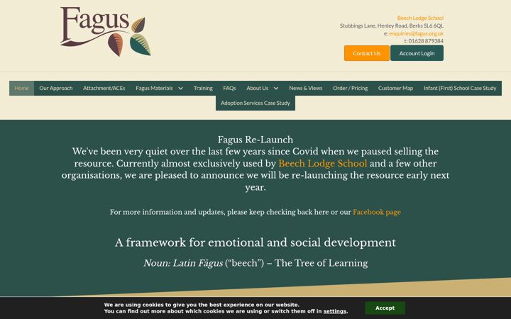 Zrzut ekranu fagus.org.uk