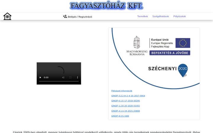 Screenshot of fagyasztohaz.hu