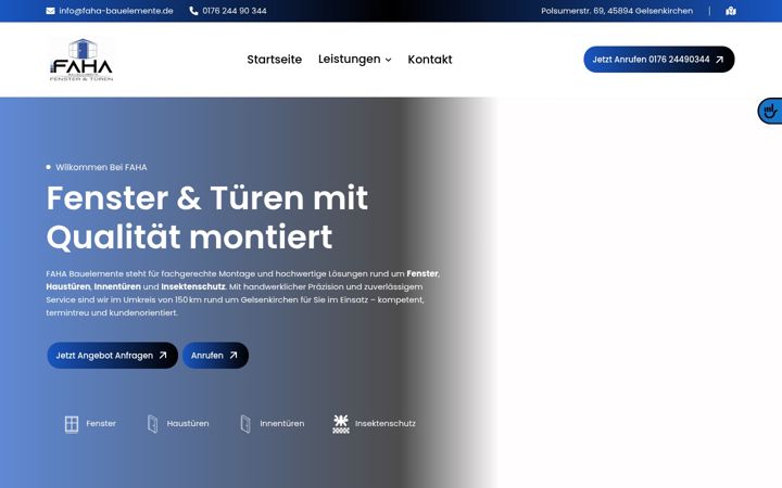 Screenshot di faha-bauelemente.de