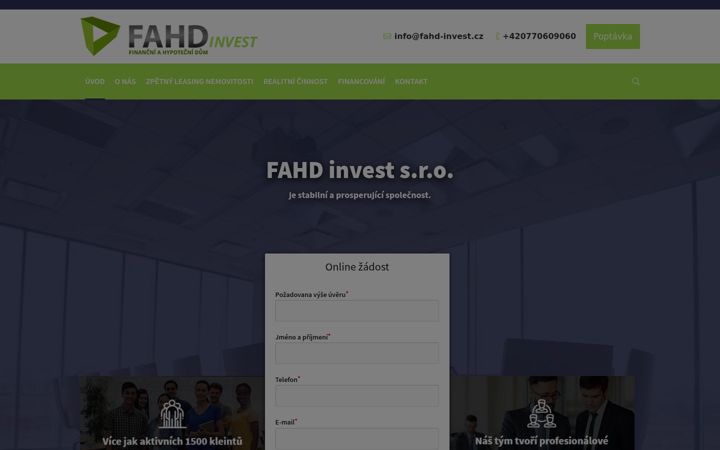 Screenshot of fahd-invest.cz