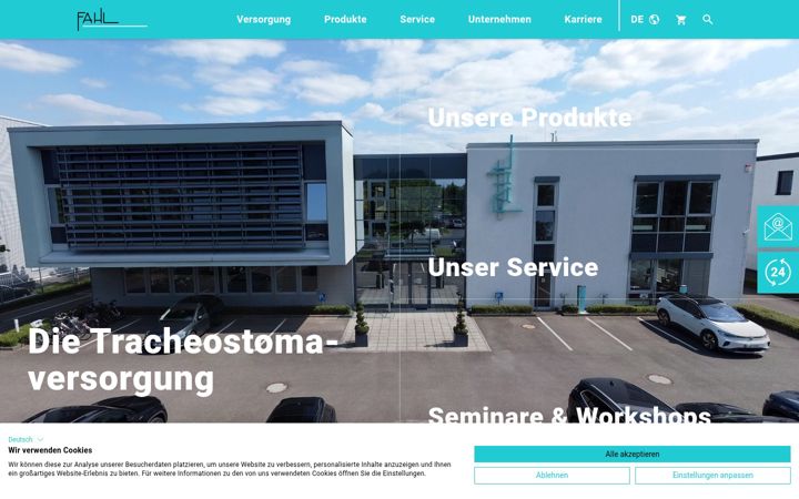 Screenshot von fahl-medizintechnik.de