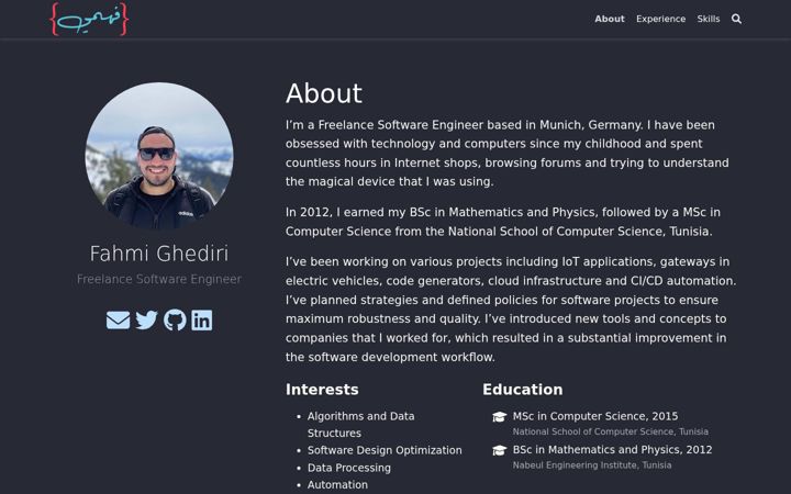 Screenshot of fahmi-ghediri.com