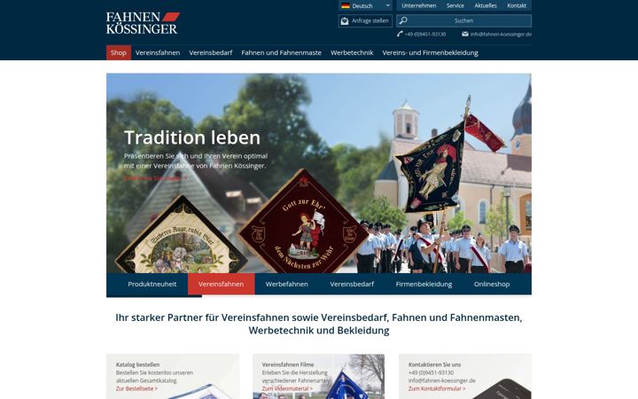 Screenshot von fahnen-koessinger.de