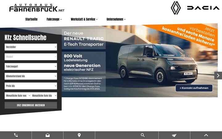 Screenshot of fahnenbruck.net
