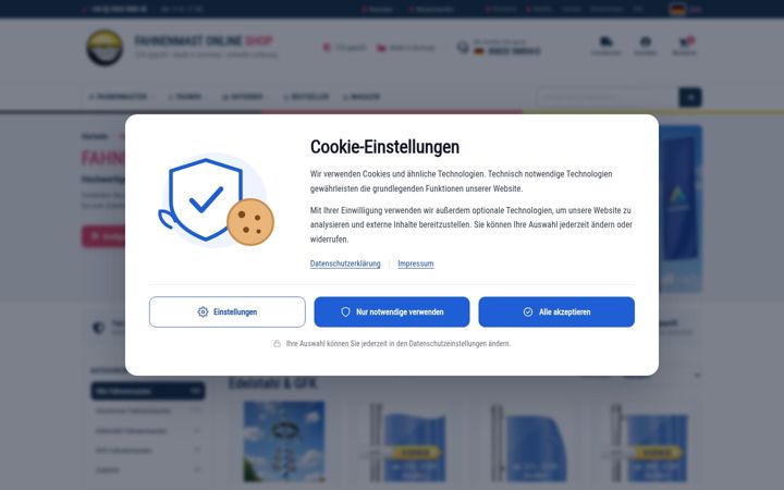 Screenshot von fahnenmasten-shop.de