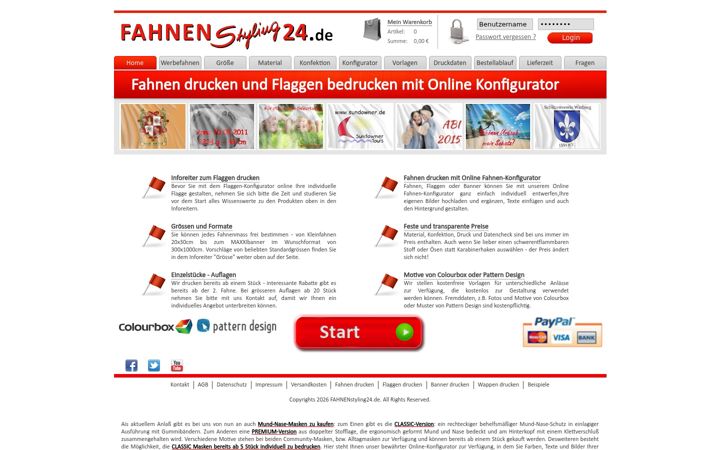 Screenshot von fahnenstyling24.de