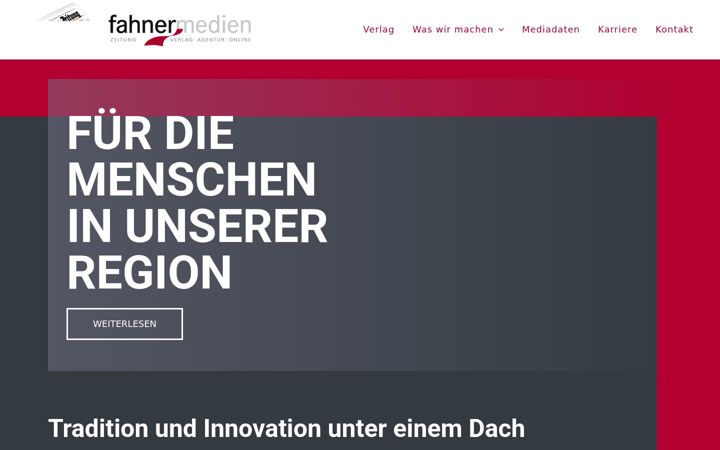 Screenshot von fahnermedien.de