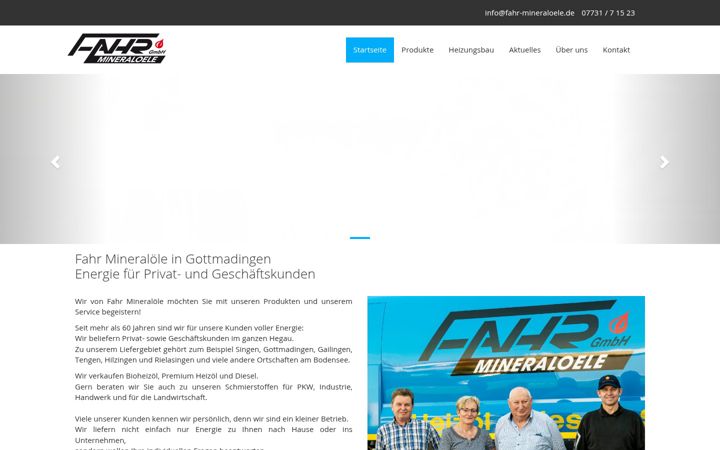 Screenshot von fahr-mineraloele.de