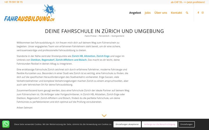 Screenshot of fahrausbildung.ch