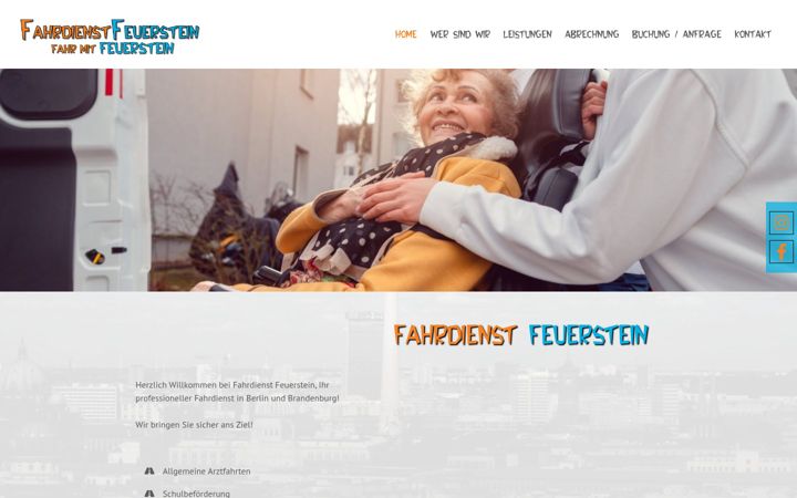 Zrzut ekranu fahrdienst-feuerstein.de