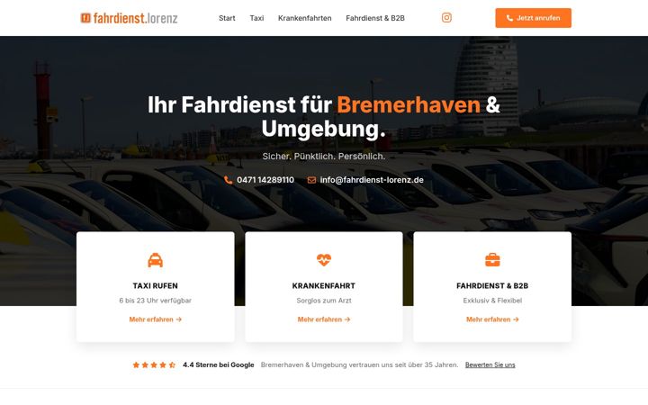 Zrzut ekranu fahrdienst-lorenz.de