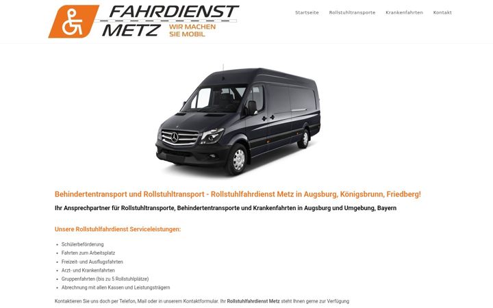Zrzut ekranu fahrdienst-metz.de