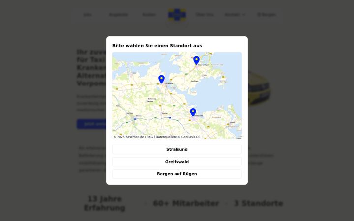 Zrzut ekranu fahrdienst-ostseekueste.de