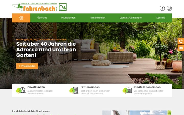 Zrzut ekranu fahrenbach-galabau.de