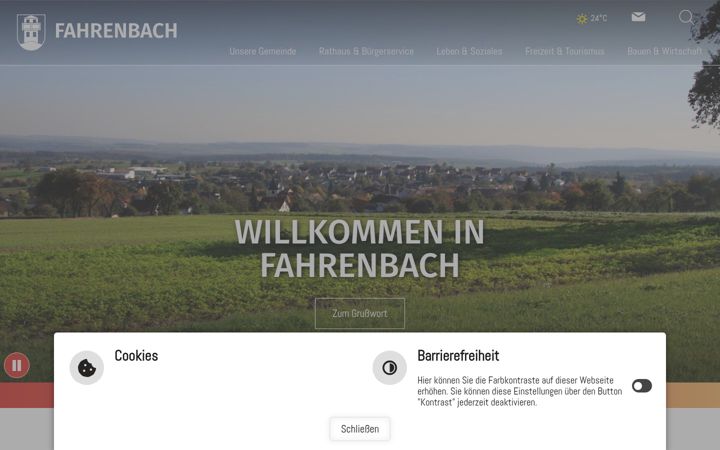 Zrzut ekranu fahrenbach.de
