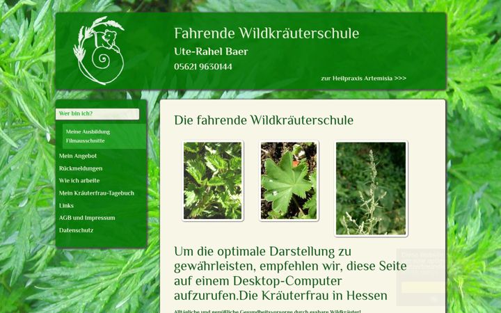 Zrzut ekranu fahrende-wildkraeuterschule.de