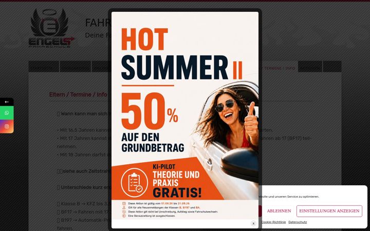 Zrzut ekranu fahrengels.de