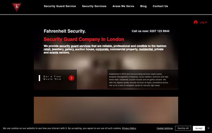 Screenshot of fahrenheitsecurity.com
