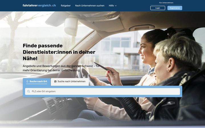 Screenshot of fahrlehrervergleich.ch