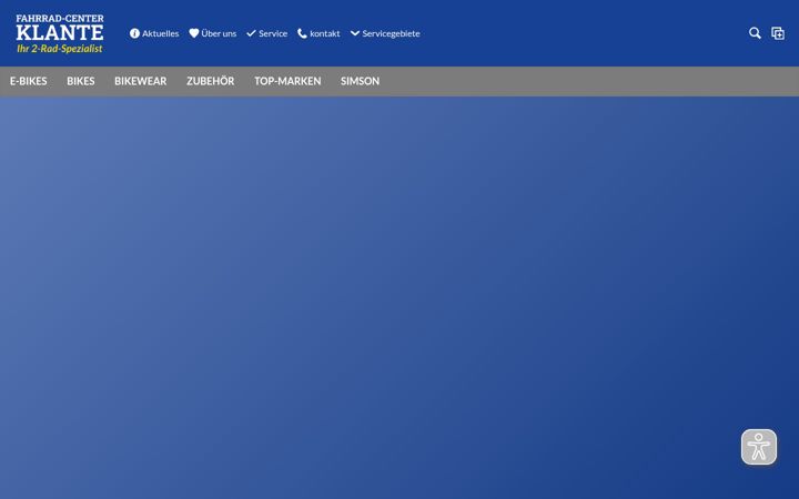 Screenshot of fahrrad-center-klante.de