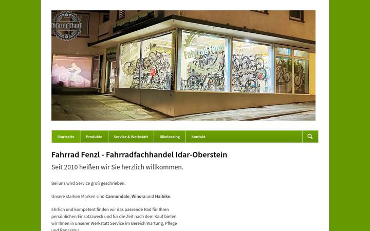Ekrano kopija fahrrad-fenzl.de