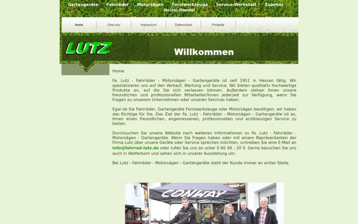 Screenshot of fahrrad-lutz.de