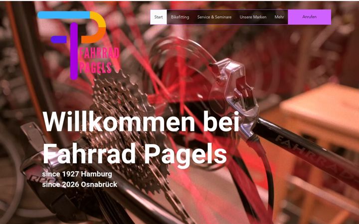 Screenshot von fahrrad-pagels.de