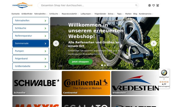 Screenshot of fahrrad-reifen-online.de