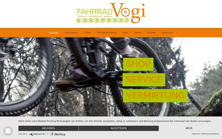 Screenshot von fahrrad-vogi.de