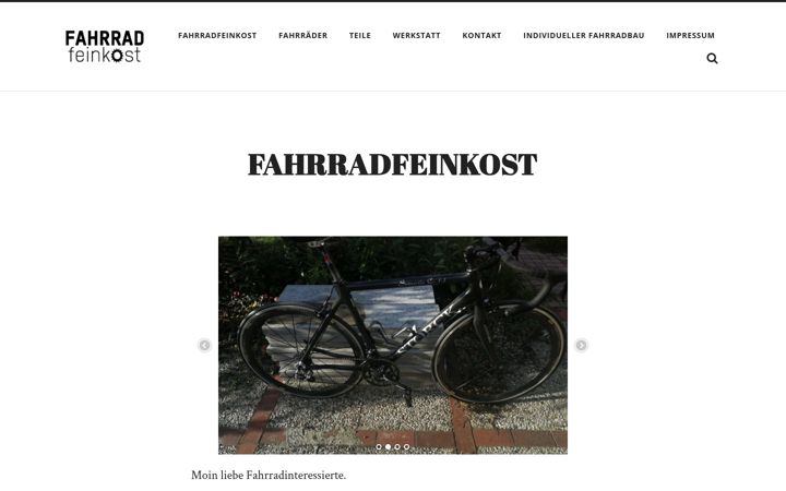 Screenshot van fahrradfeinkost.de