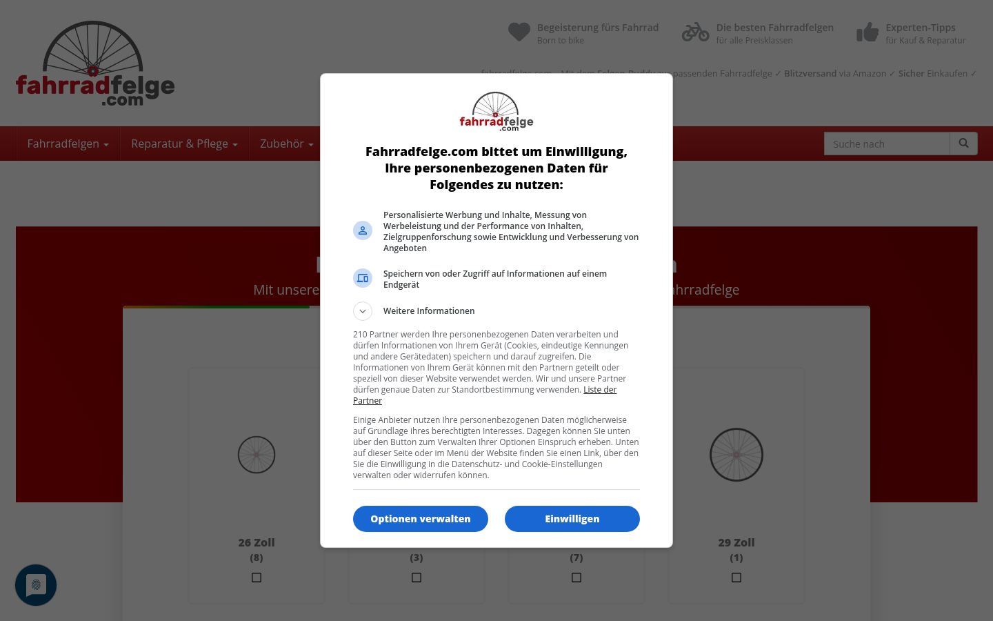 Snímka obrazovky banera súhlasu zobrazeného pred akoukoľvek interakciou