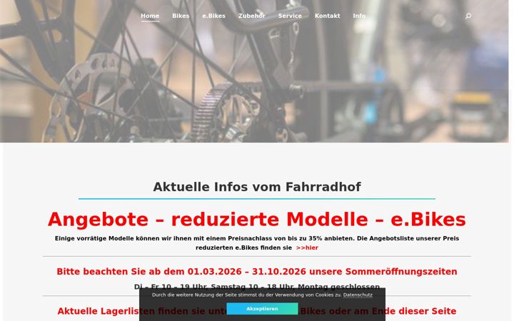 Zrzut ekranu fahrradhofsteglitz.de