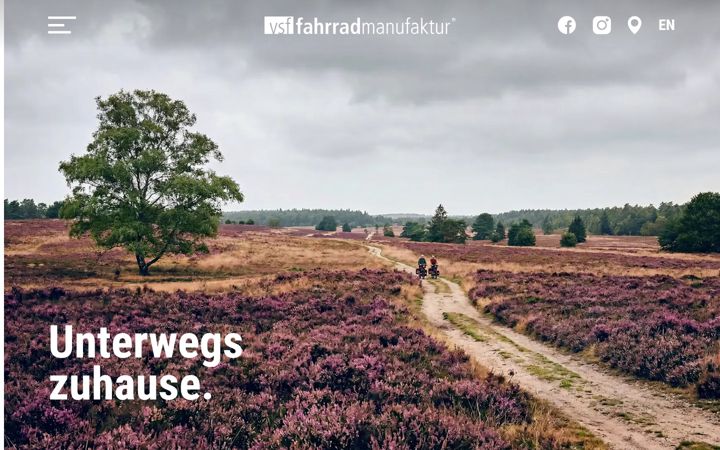 Zrzut ekranu fahrradmanufaktur.de