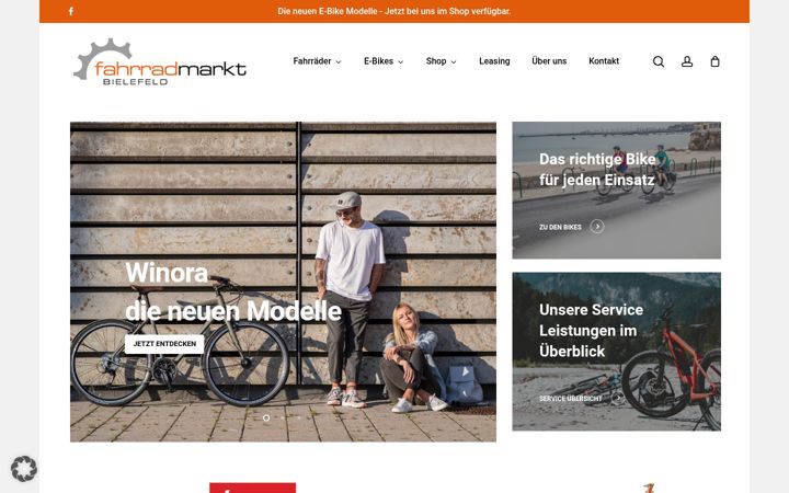 Ekraanipilt saidist fahrradmarkt-bielefeld.de