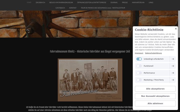 Screenshot of fahrradmuseum-illmitz.at