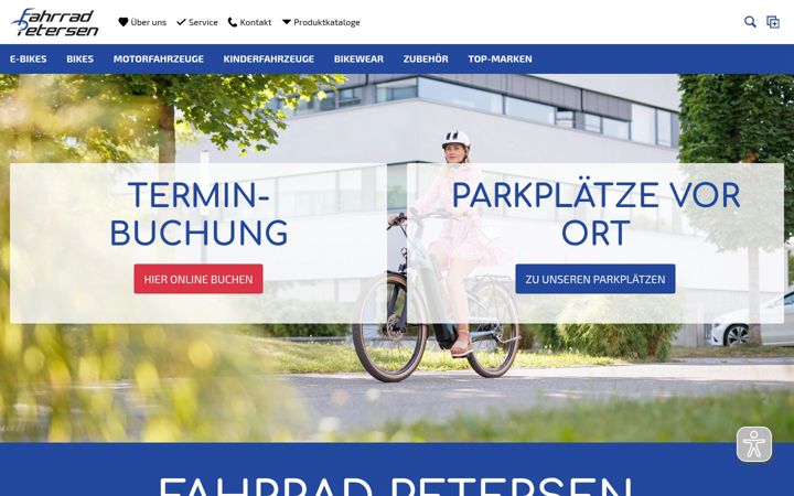 Ekraanipilt saidist fahrradpetersen.de