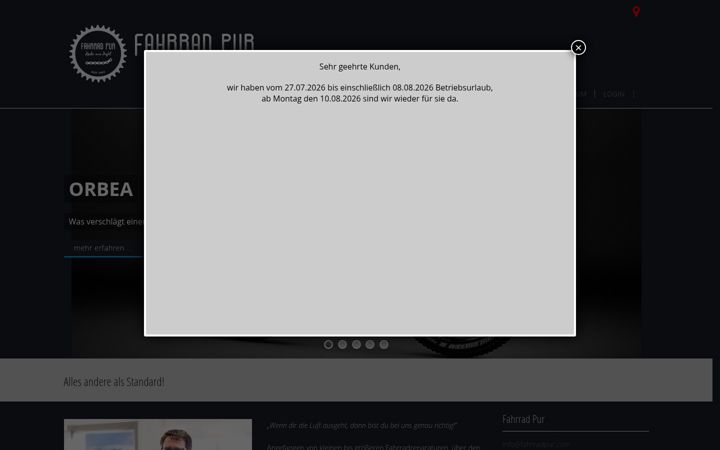 Screenshot of fahrradpur.com
