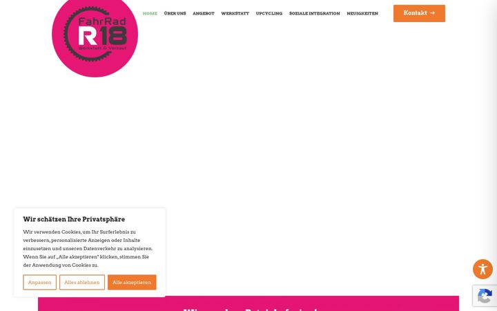 Screenshot von fahrradr18.de