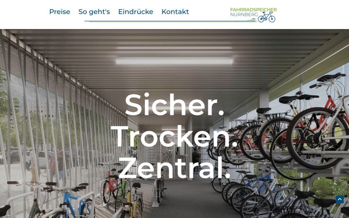 Screenshot von fahrradspeicher.de