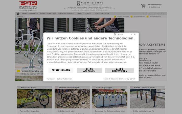 Screenshot von fahrradstaender-profi.de