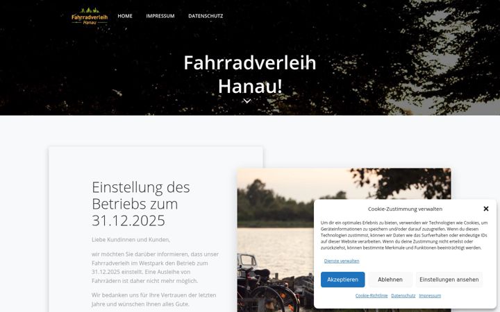Screenshot von fahrradverleih-hanau.de