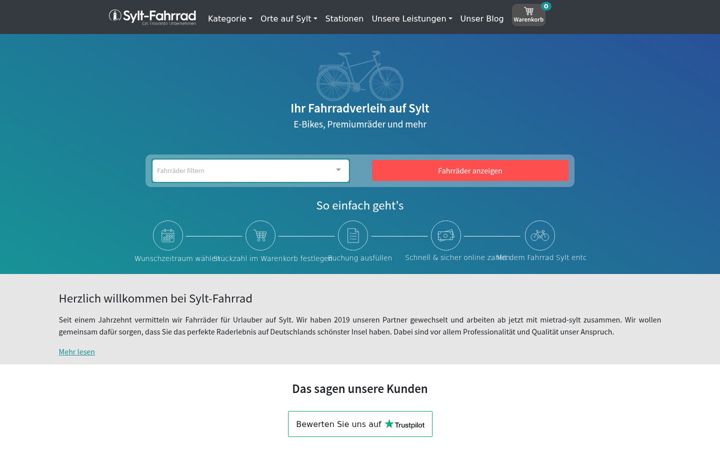 Screenshot von fahrradverleih-travanto.de