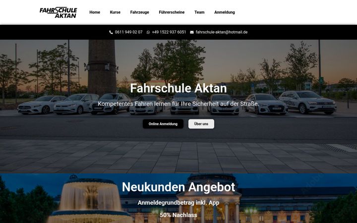 Screenshot von fahrschule-aktan.de