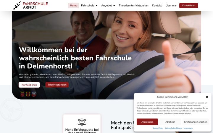 Screenshot of fahrschule-arndt.com